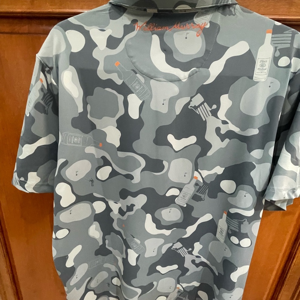 Gray Men’s Golf Shirt William Murray x Tito’s - Picture 2 of 8